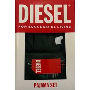 13-51 DIESEL Men's NWT Pajama Set Plaid Details Green XL